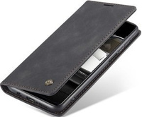 θήκη CASEME για Xiaomi do Redmi Note 9s / 9 Pro, Leather Wallet Case, μαύρη