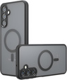 Θήκη για Samsung Galaxy A35 4G/5G, για MagSafe, ERBORD Μatt Case, μαύρη + Γυαλί οθόνης