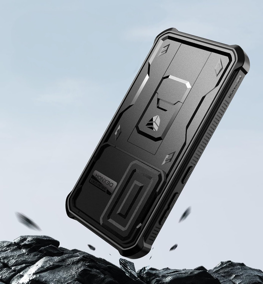 Θωρακισμένη θήκη για Samsung Galaxy S24 Plus, Dexnor Full Body (Two Frames), μαύρη