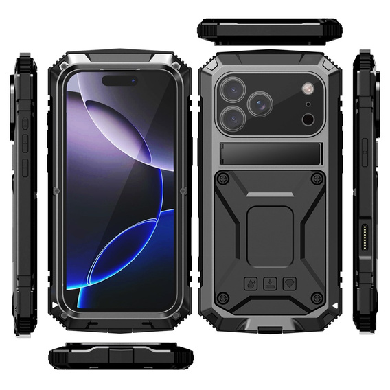 Θήκη R-JUST με βάση και ενσωματωμένο γυαλί για iPhone 17 Pro