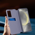 Αναδιπλούμενη θήκη για Samsung Galaxy S25 Ultra, Smart View Wallet, μωβ