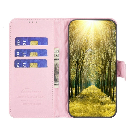 Θήκη με πτερύγιο για Oppo A17, Wallet, BINFEN COLOR, ροζ