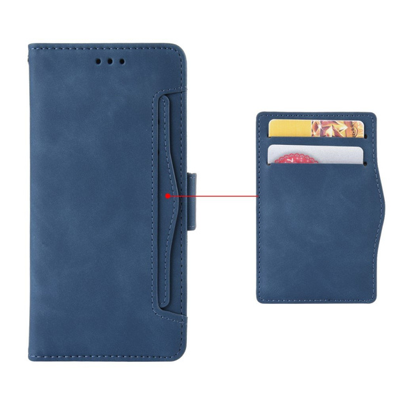 Θήκη με πτερύγιο για Motorola Moto G73 5G, Card Slot, μπλε