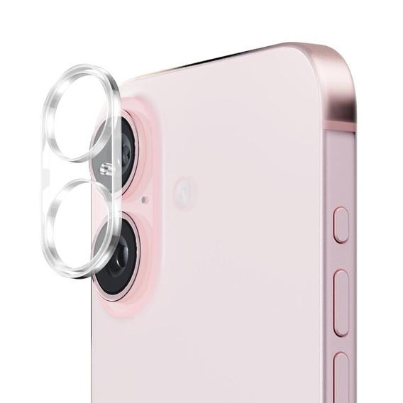 Μετριασμένο γυαλί για κάμερα για το iPhone 16 / 16 Plus, διαφανής