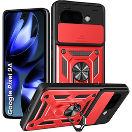 Θήκη για Google Pixel 9A, CamShield Slide, κόκκινη