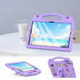 Παιδική θήκη για Samsung Tab A8 X200 / X205, Cute Patterns, με βάση, μωβ