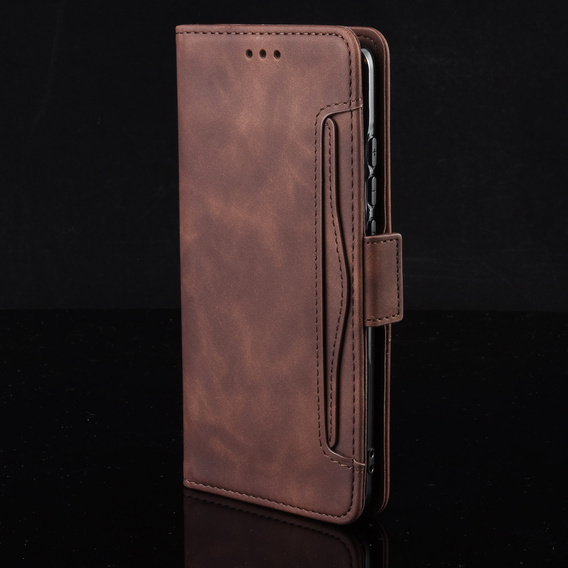 Θήκη με πτερύγιο για Samsung Galaxy S25 FE, Card Slot, καφέ