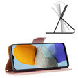 Θήκη με πτερύγιο για Samsung Galaxy M33 5G, Wallet Litchi Magnet, ροζ rose gold