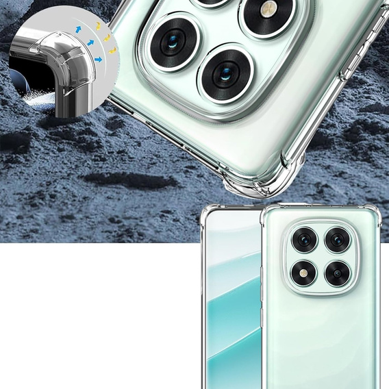 Θήκη για Xiaomi Redmi Note 14 Pro 5G /  Poco X7 5G, Erbord Dropproof, διαφανής + γυαλί