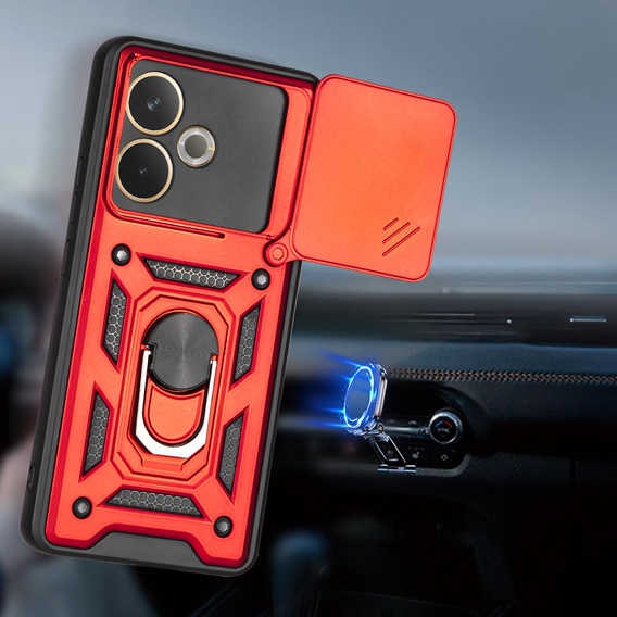 Θήκη για Oppo A5 Pro 5G, CamShield Slide, κόκκινη