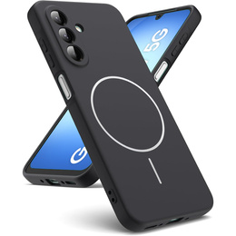 Θήκη σιλικόνης για Samsung Galaxy A17 5G, για MagSafe, μαύρο