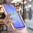 Θήκη για Samsung Galaxy A36, Silicone Heart, ροζ + σκληρό γυαλί 9H