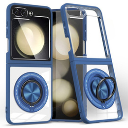 Θήκη για Samsung Galaxy Z Flip7 FE / Z Flip6, Corners Dropproof, για MagSafe, διάφανο / μπλε ναυτικό