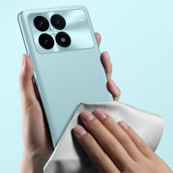 Δερμάτινη θήκη για Xiaomi Poco F6 Pro, leather hybrid, μπλε