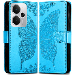 Θήκη με πτερύγιο για Realme 14 5G / Realme 14T 5G, Butterfly, μπλε