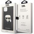 Karl Lagerfeld Θήκη για iPhone 14 Plus, Saffiano Karl's Head Patch, μαύρη