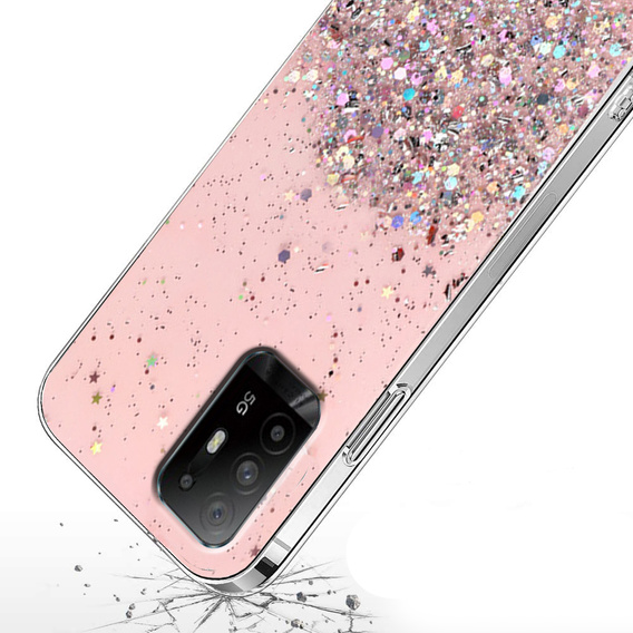 Θήκη για Oppo Reno5 Z / F19 Pro Plus, Glittery, ροζ