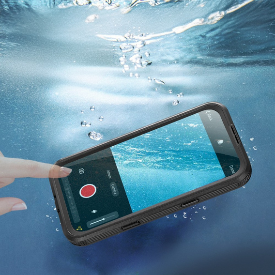 Αδιάβροχη θήκη IP68 για iPhone 16 Plus, SHELLBOX MagSafe, μαύρη