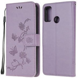 Θήκη με πτερύγιο για Motorola Moto G10 / G30, Butterfly, μπλε
