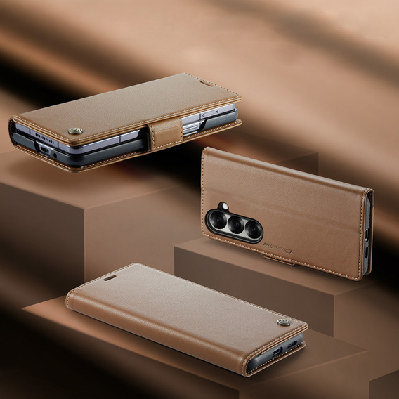 CASEME Litchi θήκη πορτοφόλι flip για Samsung Galaxy Z Fold7 5G