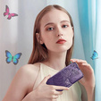 Θήκη με πτερύγιο για Motorola Edge 60 / 60 Fusion, Butterfly, μωβ