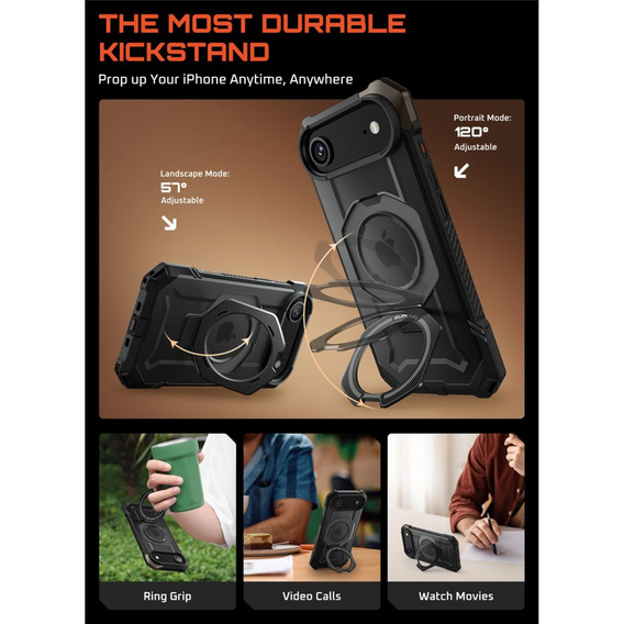 Etui Supcase do iPhone 13 / 14, Unicorn Beetle Pro, Black