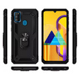 θωρακισμένη θήκη για Samsung Galaxy M21, Nox Case Ring, μαύρη