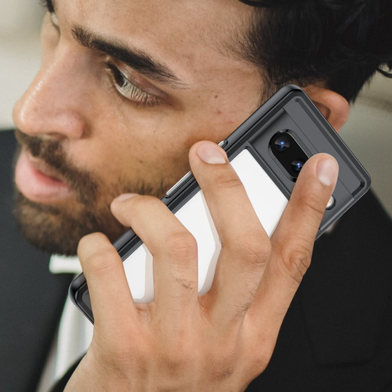 Θήκη για Google Pixel 7 5G, Fusion Hybrid, με προστασία κάμερας, διαφανής / μαύρη