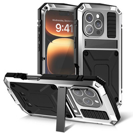 Θωρακισμένη θήκη για iPhone 16 Pro, R-JUST, ασημένια