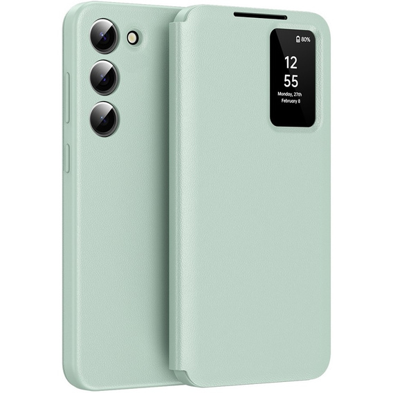 Αναδιπλούμενη θήκη για Samsung Galaxy S22, Smart View Wallet, πράσινη