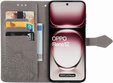 Θήκη με πτερύγιο για Oppo Reno 12, Mandala, γκρι