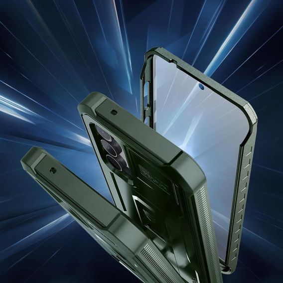 Θωρακισμένη θήκη για Samsung Galaxy S23 FE, Dexnor Full Body (Two Frames), πράσινη