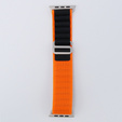 Λουράκι νάιλον για Apple Watch 1/2/3/4/5/6/7/8/SE/ULTRA 42/44/45/49mm, πορτοκαλί / μαύρη
