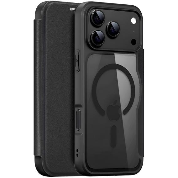 Θήκη Dux Ducis για iPhone 17 Pro, Skin X Pro, με πτερύγιο, για MagSafe, μαύρο
