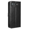 Θήκη με πτερύγιο για Asus ROG Phone 7 5G, Crazy Horse Wallet, μαύρη