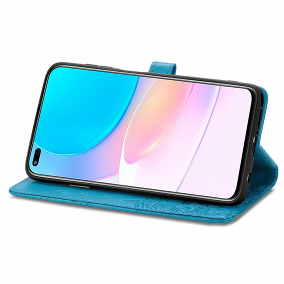 Θήκη με πτερύγιο για Huawei nova 8i, Mandala, μπλε