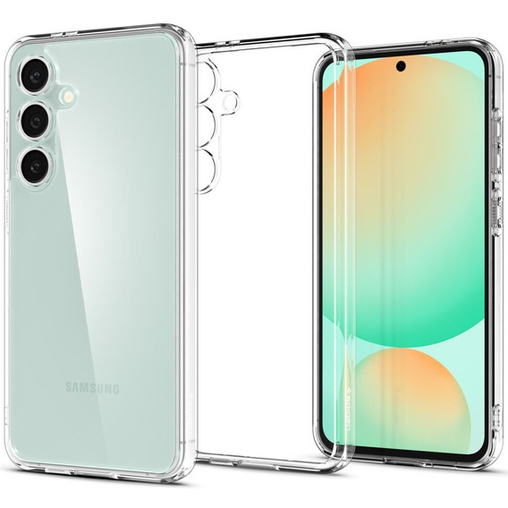 θήκη Spigen για Samsung Galaxy S24 FE, Ultra Hybrid, διαφανής + μετριασμένο γυαλί 9H