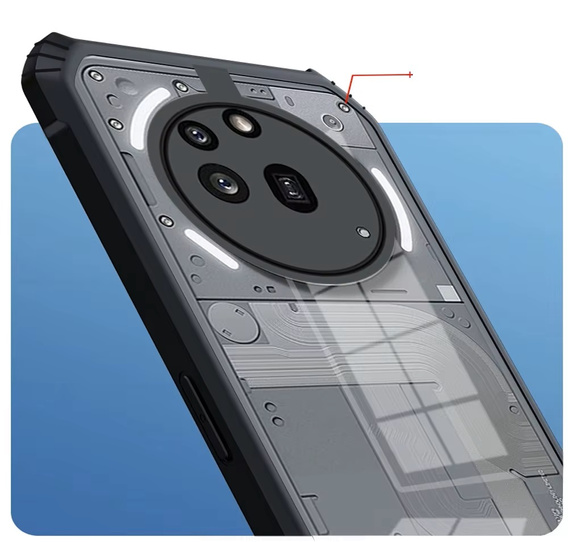 Θήκη για Nothing Phone 3A Pro, AntiDrop Hybrid, μαύρη