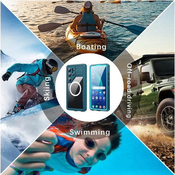 Αδιάβροχη θήκη Redpepper MagSafe για Samsung Galaxy S26 Ultra, μπλε