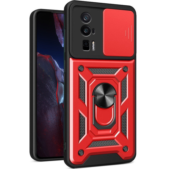 Θήκη για Xiaomi Poco F5 Pro, CamShield Slide, κόκκινο
