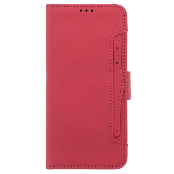 Θήκη με πτερύγιο για Oppo A38 4G / Oppo A18 4G, Card Slot, κόκκινη