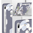 Θήκη για Samsung Galaxy Tab S7 FE, Suritch Full Body Flowers, γκρι