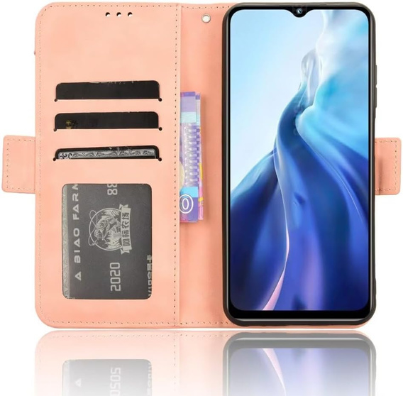 Θήκη με πτερύγιο για Realme Note 70T 4G, Card Slot, ροζ