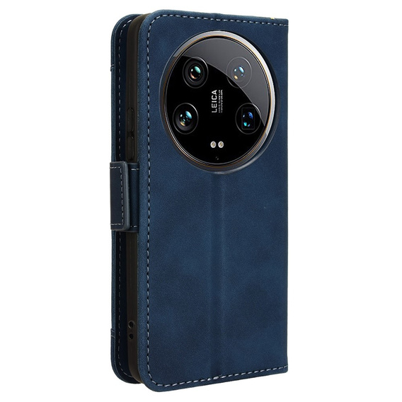 Θήκη με πτερύγιο για Xiaomi 14 Ultra, Card Slot, σκούρο μπλε