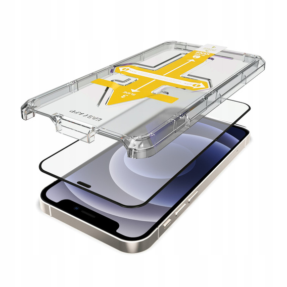 2x Μετριασμένο γυαλί για iPhone 12 Mini, ERBORD Easy App Full Screen Protector