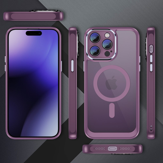 Θήκη για iPhone 14 Pro Max, ERBORD Impact Guard, MagSafe, μωβ