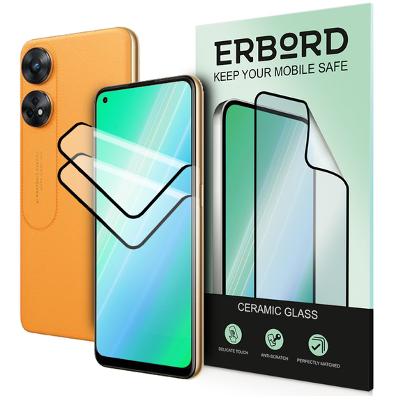 2x Κεραμικό υβριδικό γυαλί ERBORD για Oppo Reno8 T 4G