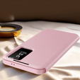 Αναδιπλούμενη θήκη για Samsung Galaxy S25+ Plus, Smart View Wallet, ροζ