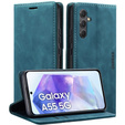 Θήκη για Samsung Galaxy A55, ERBORD Vintage, μπλε + Γυαλί για την οθόνη