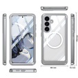 Θήκη για Samsung Galaxy S25 FE, Shockproof, με γυαλί, για MagSafe, γκρι